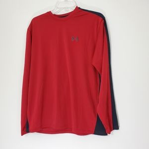 Under Armour Red Longsleeve Athletic Shirt, Medium